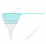 Сито с воронкой 2в1 (разборн) круглое ,с ручкой (d13 h16,5см) голубое (20) 