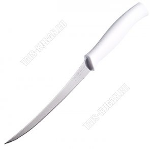 ATHUS бел. Нож 12см универс. д/нарезки,мелк.зубч,изогн.лезв,п/п ручка (12)