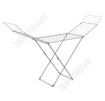 Сушилка для белья, рабочая поверхность 24м (h135 222х54см) серебро (6)