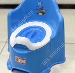 Горшок детский, высок.спинка, с крышк,на ножк (35х35 h31,5см) голуб,съемн.вклад, DD Style (18)