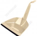 Совок мягкая кромка .23х16см,вертикальн.ручка L26см , молочный (20) 