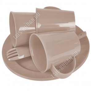 Набор д/пикника 3 перс. 9пр, латте (8) 