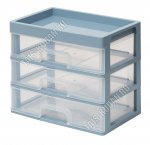 Органайзер д/хранен сер-син/прозрач. 1-ти секц с 3-мя выдвиж.ящ (4) 