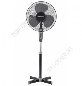 Вентилятор напольный EUROSTEK 45Вт,черный в упаков.4шт,d43см,(цена за 1шт) (4) 