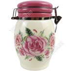 Розы розовые Банка для сыпучих с клипсой 850мл, п/у (24)