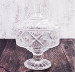 Конфетница с крышкой, на ножке 0,45л d12,5 