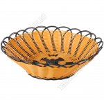 Корзинка/хлебница плетеная, круг.(d28 h9см) соломен/коричн (300) 