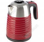 Чайник нержавеющая сталь 1,7л 2200Вт диск, автоотключение, защита без воды, подсветка шкалы при работе, цвет красный/серебро (8) 