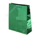 Пакет бумажный,голографический (h21х18см, дно8см) зеленый (12)