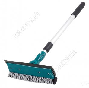 Окономойка телескоп.алюм.ручка L51-78см,поворотн.насад.L20см,изумруд (24) 