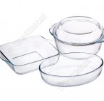 Н-р форм д/запекания 3пр. (Кастр.с кр.2л/овал 18х26см/квадр.22х22см) (2) 