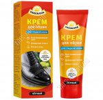 Крем с аппликатором 75мл черный для обуви,гладкой кожи (24) 