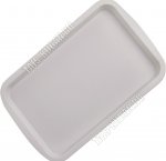 Поднос прям.(29х19 h2см) серый (14) 