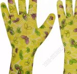 Перчатки д/сад.работ 7 разм (S) полиэстер+полиуретан-ладонь (12)