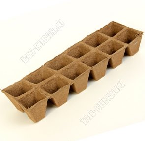Торфяной горшочек d5 h5см, 12ячеек (д/рассады) (50) 