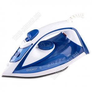 Утюг с тефлоновой подошвой 2200Вт пар 20г/вода 340мл, цвет белый/синий (10) 