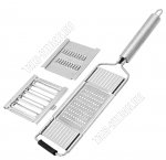 Терка многофункциональная 3в1 (шинковка,мелкая нарезка,соломка),нержавеющая сталь,прорезиненная вставка,подарочная упаковка(20) 
