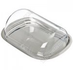 Масленка (нерж) 16х12 h5,5см,прозр.акрил.крышк