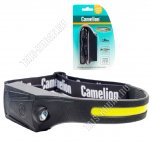 Фонарь налобн  LED 3Вт,дневн.6500К,4реж,освещен. 170Лм до 30м, бат. 3хААА(не в комп-те.),пластик+резина,черн  LED5383 (1) 