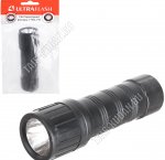 Фонарь 1LED 0,4Вт,дневн.8000К (3,2х10см) 2xR03 ( не в комп-те) 1реж,освещен. 15Лм до 15м,пластик,черн 7102-ТН (30)