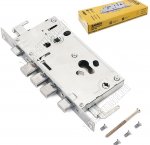 СТАНДАРТ Корпус врезного замка, б/цилинд.механизма, д/метал.двери толщ.до 4см,4ригеля, сталь корпус, 3В1-09СТ (1)