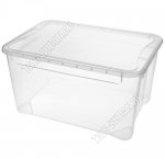 Контейнер 49л с крышкой,прозрачный (55,5х29 h39см) (6) 