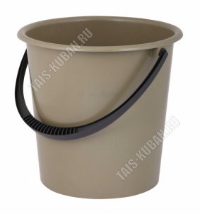 Ведро хоз-ное 10л (d29,5 h28,5см) беж-коричнев (10) 