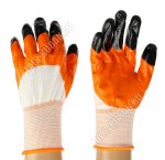 Перчатки д/сад.работ 10 разм (ХL) полиэстр+2-ной нитрил-ладонь (12)  !Честный знак