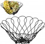 Фруктовница черная, фигур (d24 h10см) (48)