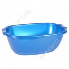 Таз овал с ручк 40л (64х44 h24см) голубой(5) 