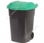 Бак д/мусора на колес 65л чер/зелен (45х40 h60см) с крышк, Альтернатива (1) 
