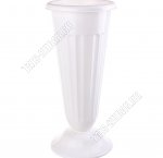 Ваза д/цветов 6л d21 h44см,круг.рельеф,белый (5) 