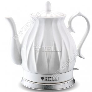 Чайник керамический 2,0л 2200Вт диск,автоотключение, поворот на 360`,фактурный корпус,белый (12) 