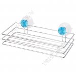 .БРИЛЛИАНТ синий Полка настен, прям (25х11,5 h4см) борт 3 прута,хром,крепл.присоск (24)