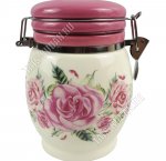 Розы розовые Банка для сыпучих с клипсой 700мл, п/у (24)