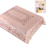 Скатерть ажурная, прям.(120х150см) коричн 