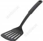 PUNTO NERO Лопатка с прорезями L32х9см (нейлон) черный с бело-золотым крапом (12) 