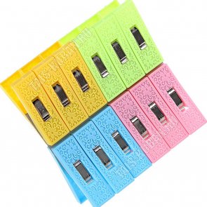 Прищепки д/белья пластик 12шт L5см 