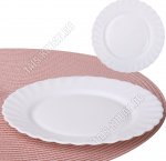 Белая Тарелка плоская d19см 