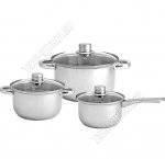 НАБОР кастрюль 3шт (2,6/3,5л d18/20см +ковш 1,9л d16см) (2) 