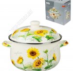 Подсолнухи Кастрюля кремовый 5,0л d24см (12)