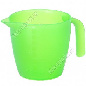 Кувшин 1,0л (d12 h12см) зелен,мерн.шкала (108) 