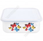 Лоток 1л квадратный с пластиковой крышкой 
