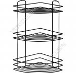 .BLACK черный Полка настен 3-х ярус,углов. (21х21 h41,5см) (4) 