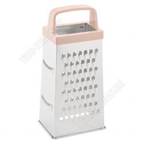 Терка 4-х гран,h20см,нерж.сталь,пласт ручк,цв в ассорт (4) 