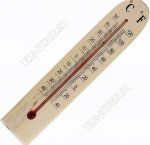 Термометр комнатный, на клей (L19х5см) дерево,стекло,блистер (100)