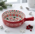 Север/Красный Кокотница 21х16см h6см, п/уп (36) 