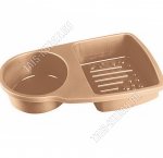 Подставка д/моющ сред,губ (18,5х13,5 h3,5см) беж/сер (18) 