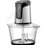 Измельчитель 800Вт 3ск,стекл.чаша 2л,4 нерж.лезвия,чёрный/серебро (12) 