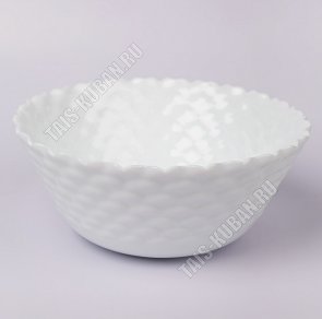 White Салатник d16,5см 0,6л, рельеф 